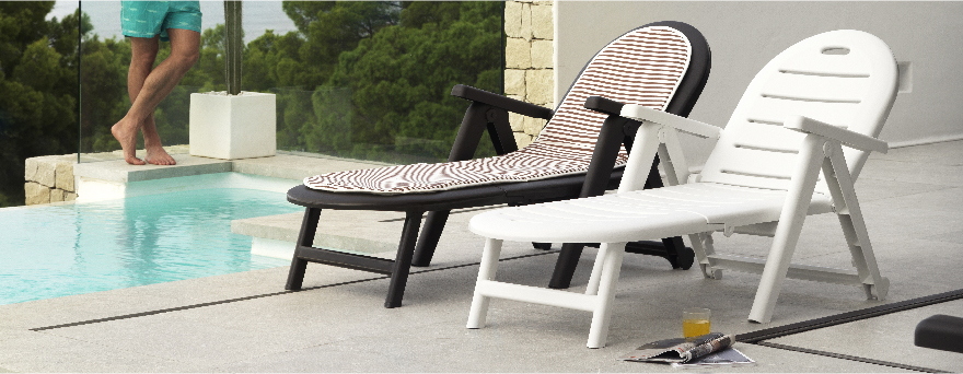 Sun loungers for terrace this summer