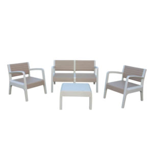 Miami Mink Set made of recycled plastic for exterior spaces | Sp-Berner