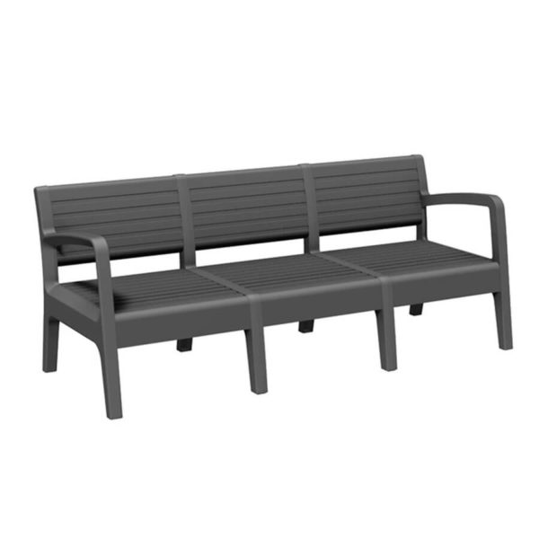 Miami 3-seater bench made of recycled injected plastic | Sp-Berner