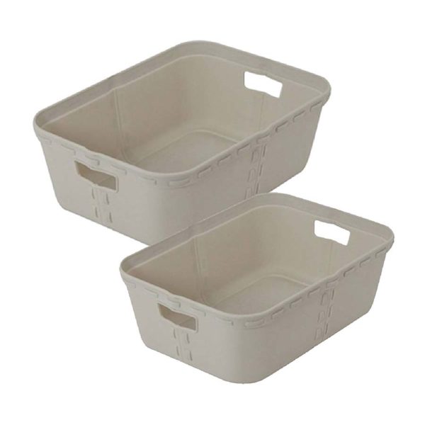 Pack 2 plastic storage and organising baskets | Sp-Berner