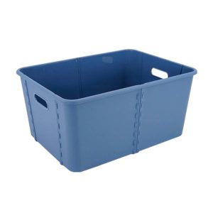 Pack of 4 storage boxes with lids violet