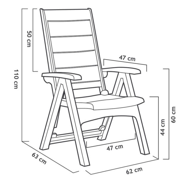 Silueteado sillón multiposiciones legno