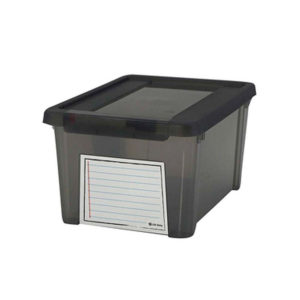 Caja de almacenaje con pizarra 5L noir transparent