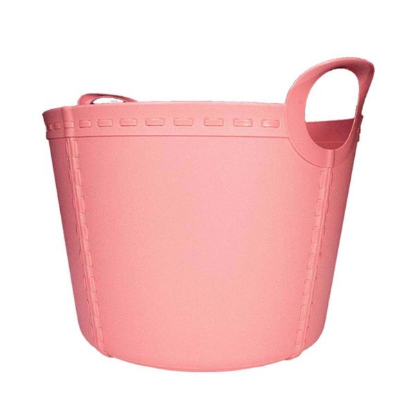 Craft organising basket for practical storage pink 40l