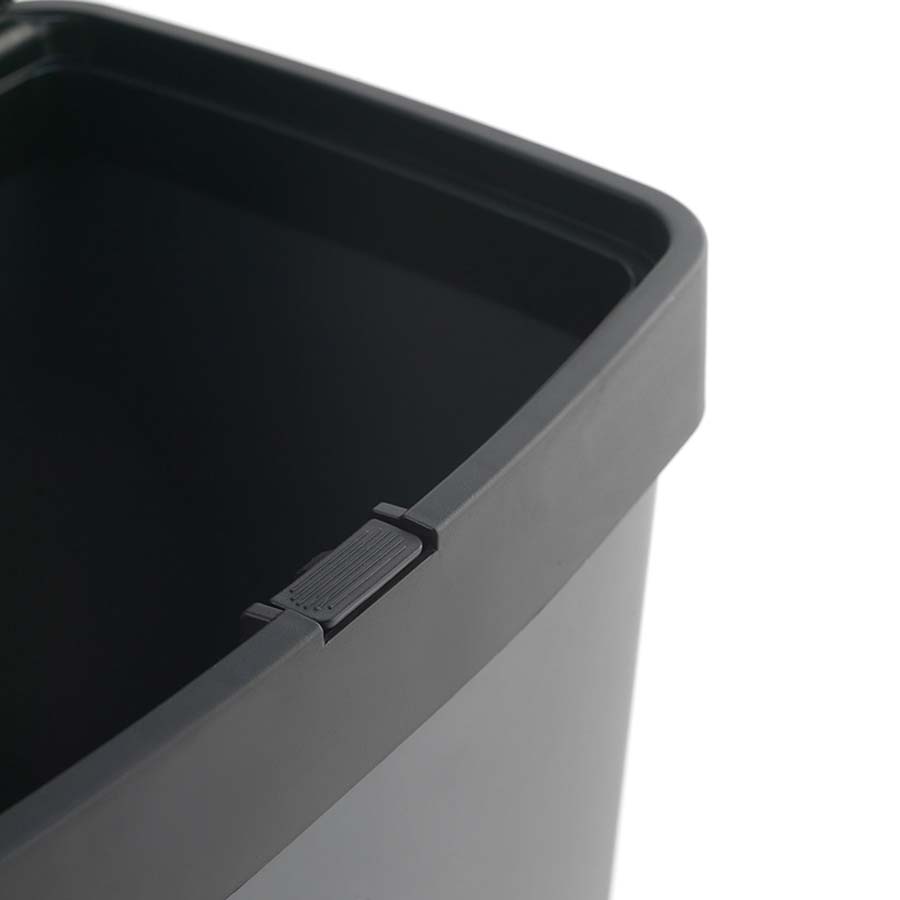 Cubo de basura o reciclaje 70L, VERTICAL, 2 Compartimentos, Papelera  residuos, 76 cm, fácil gestión