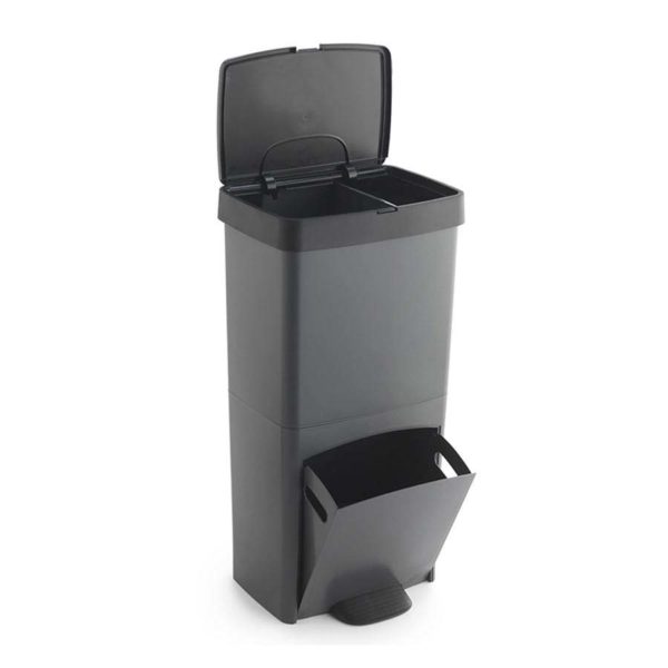 Cubo de Reciclaje 70L - 3 Compartimentos de plástico