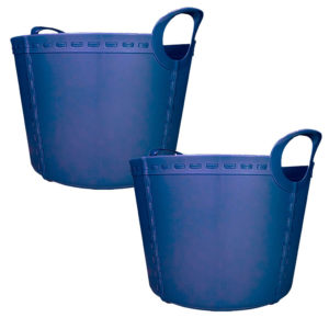 Pack of 2 Plastic Organising Craft Baskets violet 40l