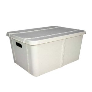 Storage box with lid grey 45l
