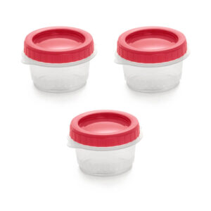 Set of 5 Twist’n Go Coral airtight containers