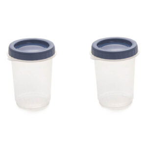 Pack of 2 Twist'n Go airtight containers 1L