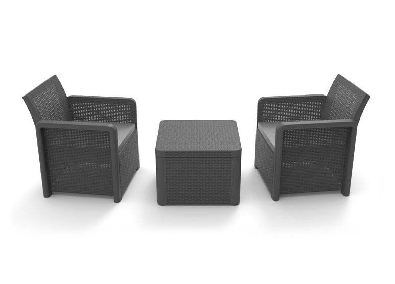 Conjunto de Jardin Nassau Tete a tete storage